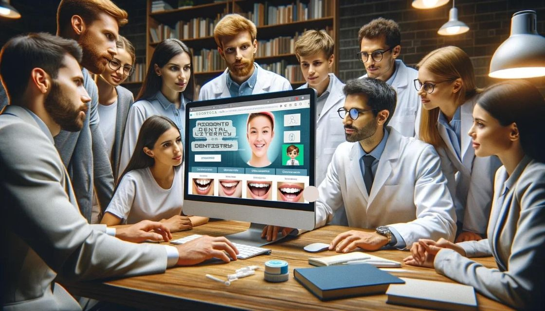 Professores e alunos utilizando o Odontinho como ferramenta educacional